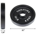 thumbnail image 4 of Signature Fitness Deep Dish 2 In. Olympic Cast Iron Weight Plates with E-Coating, Pair, 4 of 9