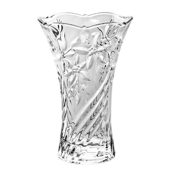 Lorren Home Trends 9" Tall Scalloped Flower Vase for Home Décor