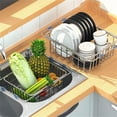 thumbnail image 3 of Adjustable Sink Dish Drain Rack Drainer Holder for Kitchen Organizers Drying, 3 of 4