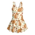 thumbnail image 4 of Uourmeti Cartoon Capybara Floral Heart Skirted One Piece Swimsuit - Quick Dry Stretch Swim Dress for Girls, Perfect for Beach & Pool Vacations, 4 of 8