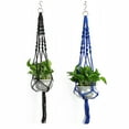 thumbnail image 5 of SPRING PARK Vintage Outdoor Flower Pot Hanging Net Handmade Woven Plant Lanyard Net Holder, 5 of 7