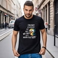 thumbnail image 4 of Colevkie I'm Not Responsible for What My Face Does When You Talk Men's Sarcastic T-Shirt Humorous Saying Novelty Funny Graphic Tee Tops(Black-Men,XS), 4 of 7