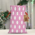thumbnail image 5 of Naloa Pink And White Polka Dot Drawstring Christmas Bags, 3D Xmas Gift Bags, Christmas Wrapping Bags, Xmas Goodie Bags, Treat Pouch Bags, Party Favor Bags-, 5 of 9