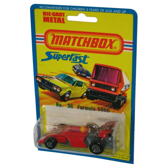 Matchbox Superfast (1976) Lesney Formula 5000 Red Vintage Toy Car No. 36