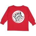 thumbnail image 3 of Inktastic Little Sister Baseball Girls Long Sleeve Toddler T-Shirt, 3 of 5