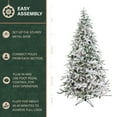 thumbnail image 4 of Fraser Hill Farm 10-Ft Flocked Mountain Pine Artificial Christmas Tree with White Incandescent Smart Lights, FFMP010-3SN, 4 of 13
