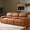 Brown,3-seater, variant on 68" 2-Seater PU Faux Leather Couch Modular Sectional Sofa Oversized Mid-Century Modern Comfy Loveseat with Extra Deep Seats Wide Arm for Living Room, Apartments ,Brown