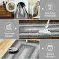 thumbnail image 5 of GAOMON 2x3ft Area Rugs Gray, Modern Braided Print Washable Rug, Non Slip Low Pile Carpet, Accent for Bedroom, Entryway, Kitchen, Home Office, Stain Resistant, Foldable, Indoor Use, 5 of 7