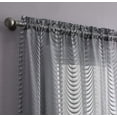 thumbnail image 2 of WAVE - Lace Semi Sheer Valance - Rod Pocket Voile Curtain for Living Room Bedroom and Kitchen Valance (54" W x 18" L, Grey), 2 of 2