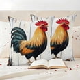 thumbnail image 3 of Vintage Rooster Outdoor Waterproof Pillow Covers, Watercolor Retro Farmhouse Rooster Decorative Square Throw Pillowcase Sofa Cushion Sham for Patio/Couch/Chair, 26"x26" 2 Pack, 3 of 8