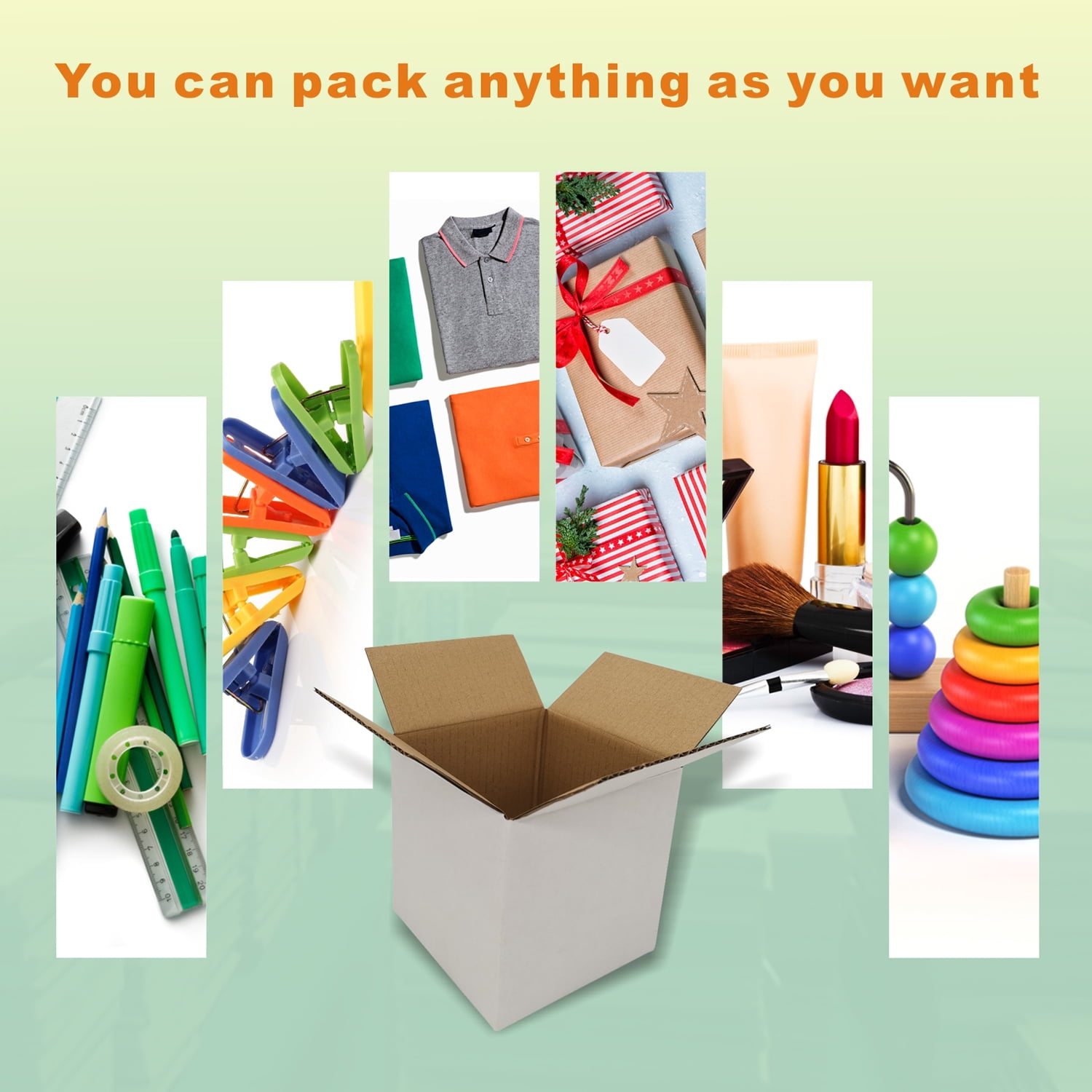 CH-BOX 8x8x8 Inches of Shipping Boxes (25 Pack), Small Corrugated Cardboard Mailers, Oyster White