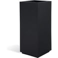thumbnail image 2 of PolyStone Kensington Tall Modern Outdoor/Indoor Column Planter, 16” L x 16" W x 36" H, Lightweight, Heavy Duty, Weather Resistant, Polymer Finish, Commercial and Residential - Black, 2 of 5