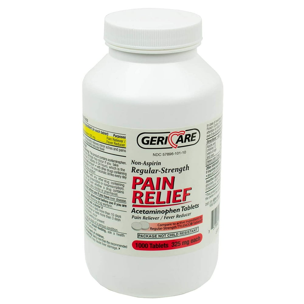 Non Aspirin Pain Reliever Tablets 1000/bottle