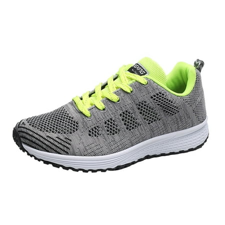 

Women Walking Shoes Women Ladies Breathable Mesh Air Cushion Mesh Casual Lightweight Soft Bottom Lace Up Running Shoes casual shoes for Men Mesh Green