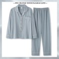 thumbnail image 3 of Pijama holgado informal de manga larga para mujer, ropa de dormir 2022 algodón, conjuntos de ropa de dormir para Familia, 3 of 4