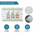thumbnail image 6 of Easter Placemats Set of 8, Gnomes Flowers Bunny Eggs Plaid Wooden Grain Placemats for Dining Table, Place Mats for Kitchen Tabletop, Waterproof Wipeable Dining Table Mats Set, 6 of 9