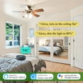 thumbnail image 2 of Universal Smart Ceiling Fan Remote Control and Light Dimmer, 3 Speed with 2-8h Timming, Smart Home Devices That Compatible with Alexa and Google Assistant (Beige), 2 of 7