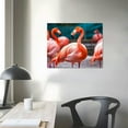 thumbnail image 3 of Nawypu American Flamingo Pictures Canvas Wall Art For Living room Prints Poster Printing、Bedroom、Office 、Decorations With Framed, 3 of 4