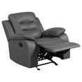 thumbnail image 4 of Coaster Nova Leather Upholstered Glider Recliner Chair Dark Gray, 4 of 16