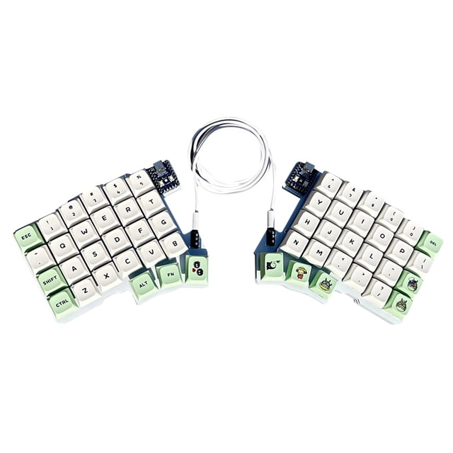 Teclado Ergonómico Dividido Soporte Intercambio Hot Qmk/Vial (eje) Rojo