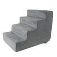 thumbnail image 7 of PETMAKER 4-Step Pet Stairs with Removable Zippered Microfiber Cover (Gray), 7 of 7