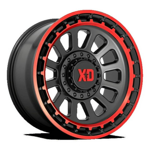 XD Aluminum Rim XD856 OMEGA 20X10in Satin Black Machined Lip with Red Tint Finish, XD85621088918N