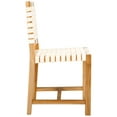 thumbnail image 5 of SAFAVIEH Sorrento Coastal Leather Solid Dining Side Chair, White/Natural, 5 of 12