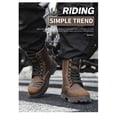 thumbnail image 2 of Botas de moto elegantes: diseño clásico, cómodas y transpirables, adecuadas tanto para desplazamientos diarios como para conducción informal.,Marrón,35, 2 of 29