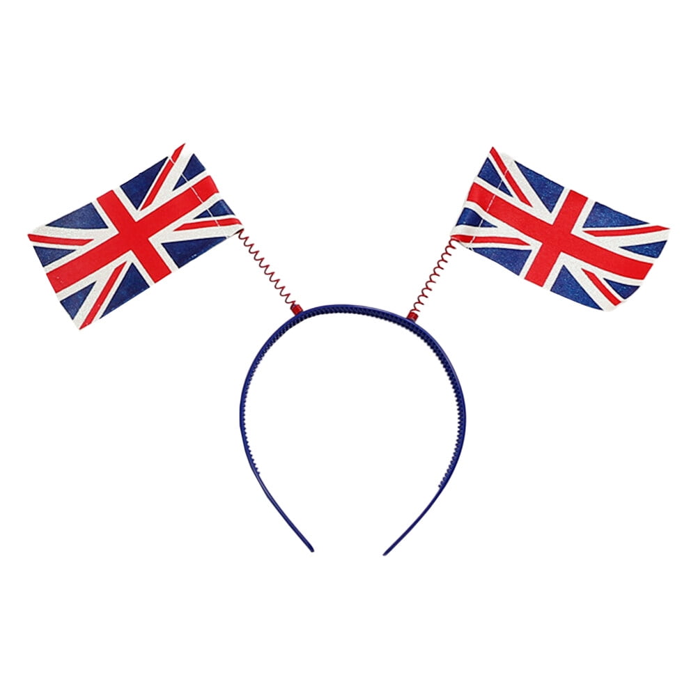 Decorative British Flag Hair Clasp Spring Headband for British Festival