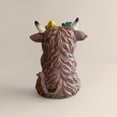 thumbnail image 4 of Handmade Highland Cow Desk Decorative Ornament, Desktop Animal Figurine Sculpture For Home Office Shelf Decor, 4 of 7