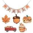 thumbnail image 3 of Otoño Cosecha Calabaza Hoja de Arce Creativa Mesa Decoración Rústico Granja Decoración Otoño Cosecha Madera Mesa Signos para la Cocina del Hogar ANGGREK  Otros, 3 of 8
