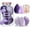 Purple-7pcs-Holder, variant on Makeup Sponge, 7 Pcs Beauty Makeup Sponge Blender, Mini Blender Sponges for Liquid, Creams, Powders (Pink)