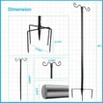 Outdoor String Light Poles, 9FT Metal Patio Light Poles Post for
