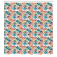 thumbnail image 3 of Colorful Shower Curtain, Bohemian Artistic Graphic Colored Print with Circles Intersecting in Regular Order, Fabric Bathroom Set with Hooks, 69W X 75L Inches Long, Multicolor, by Ambesonne, 3 of 3