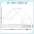 thumbnail image 5 of White Flat Bed House Shape with Side Guardrails Twin Children's Iron Bed, 5 of 12