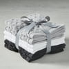 White/Gray Textured Washcloth 6PC Set, Better Homes & Gardens Signature Soft Collection