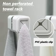 thumbnail image 1 of MORESEC under $5 2Pcs Non Perforated Towel Rack,Adhesive Mount Kitchen and Bathroom Towel Holder, Space Saving Rack for Dish Cloths and Sponges, No Drill Installation Plastic Organizer, 1 of 9