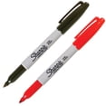 thumbnail image 2 of Rotuladores permanentes Sharpie Fine Tip negros y rojos, paquete de 2, 2 of 9