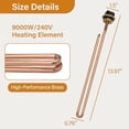 thumbnail image 2 of HE 90240 Heating Elements - Electric Hot Water Heater Elements Fits for Ecosmart ECO 18, 24, 27, 36 & Rheem RTEX-18, 24, 27 (3 Pack) - 9KW, 240V$$Tools & Hardware Other, 2 of 7