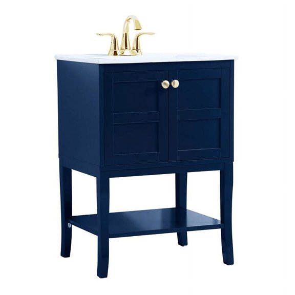 24 inch bathroom vanity in Blue