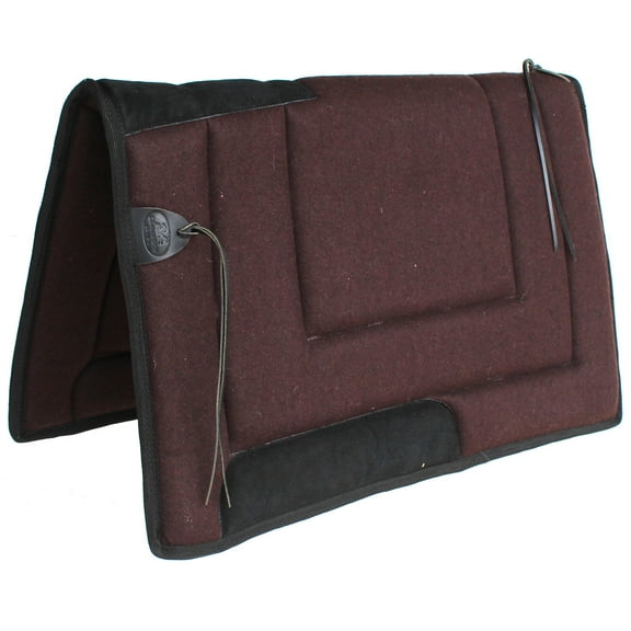 Australian Wool Trail Rider Foam Padded Comfort Saddle Pad Brown 109SP530BR