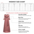 thumbnail image 3 of Miusol V-Neck Floral Lace Flare Sleeve Chiffon Ruffle Formal Dress, 3 of 7