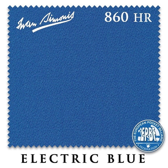 9' Simonis 860HR Pool Billiard Table Cloth - Electric Blue - AUTHORIZED DEALER