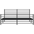 thumbnail image 5 of vidaXL Black King Metal Bed Frame with Headboard & Slats, No Mattress, Easy Assembly, 5 of 6