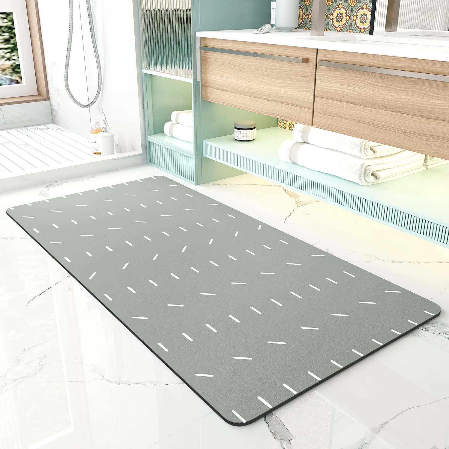 Extra Large Bath Mat Runner 24" x 48" Quick Dry Super Absorbent