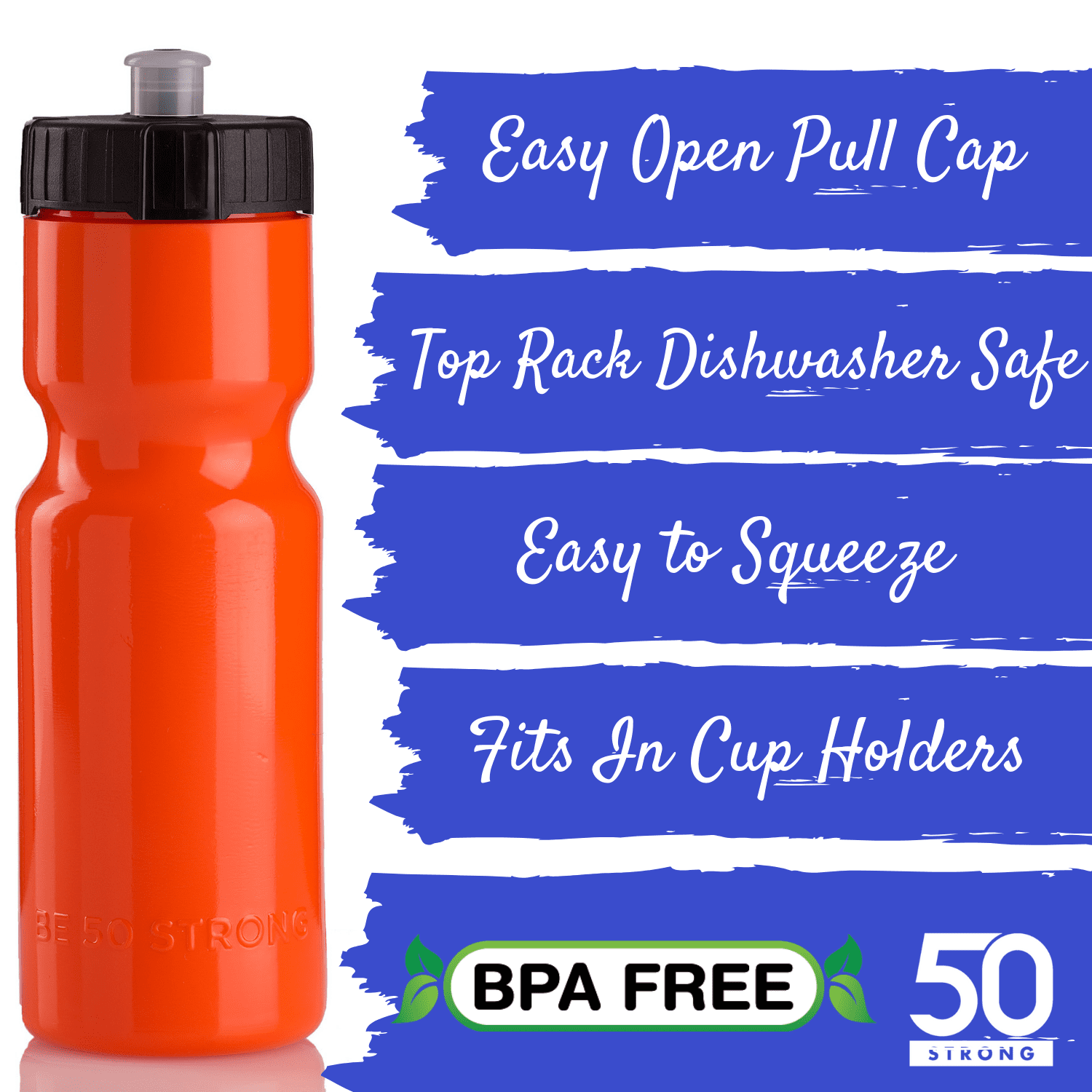 Kryc-- 4 Pack - 32oz Squeeze Water Bottles Bulk Set, Bpa Free, For Sports,  Cycling, Bike, Quick Squirt Hydration, Shaker Cup Wire Whisk Included.