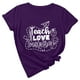 thumbnail image 1 of Tops Para Mujer Camisas Casuales Blusas Moda Suelto Cuello Redondo Jersey Fondo Día Del Maestro Estampado Lindo Top de Manga Corta Odeerbi  ODB153189, 1 of 6