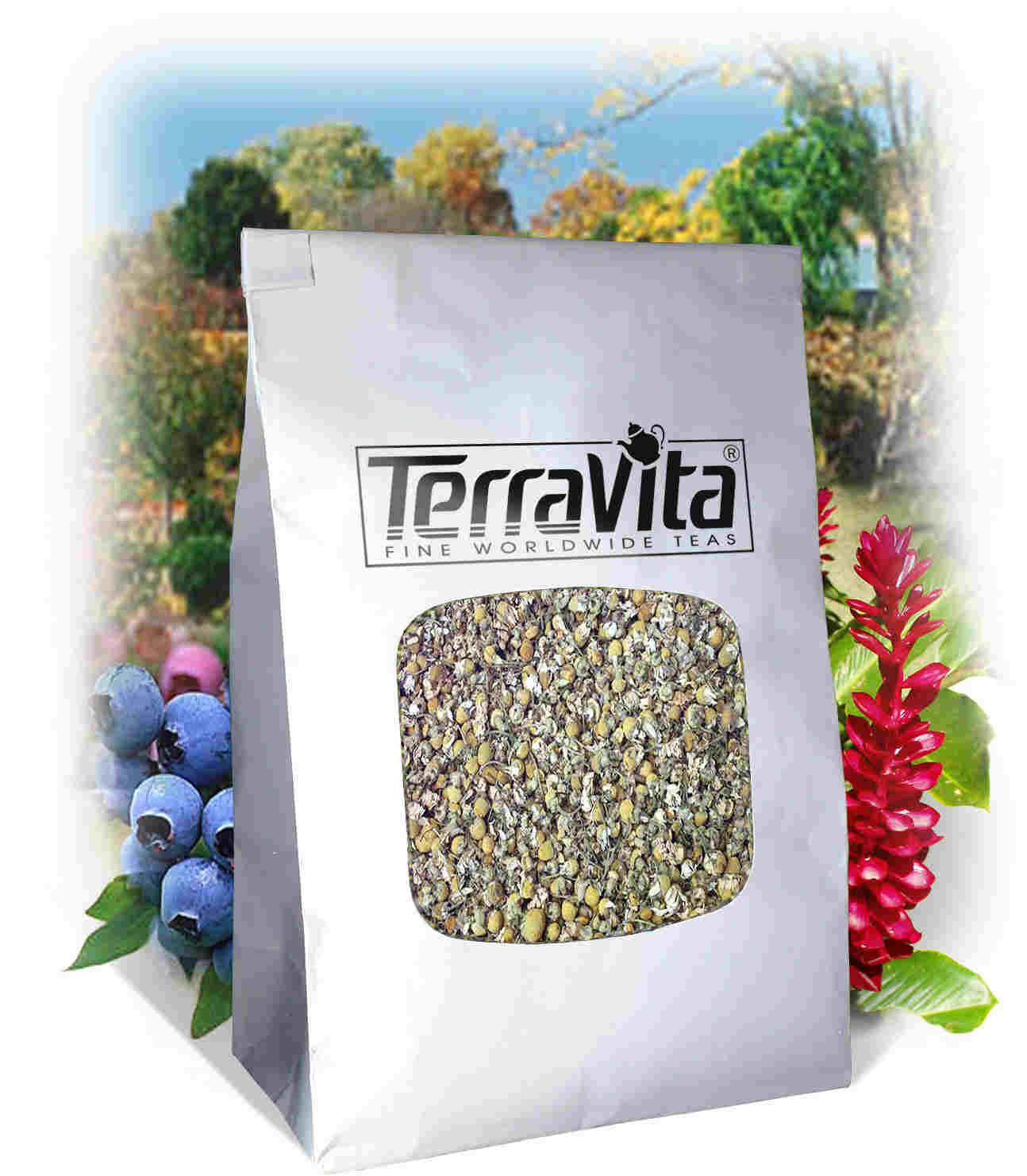 TerraVita Chamomile Flower Tea, (Loose Leaf Herbal Tea, 4 oz, 1-Pack, Zin: 427250)