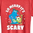thumbnail image 3 of Monsters Inc - So Merry Its Scary - Women's Short Sleeve Graphic T-Shirt, 3 of 5