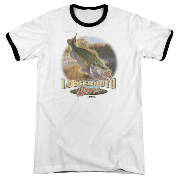 Wildlife Cartwheeling Adult Ringer T-Shirt White Black